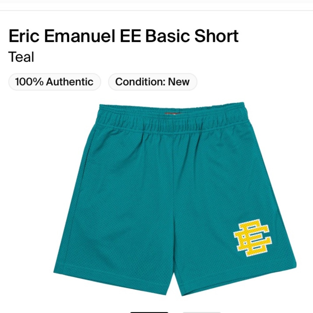 Eric Emanuel Basic Shirts Teal Xl - image 1